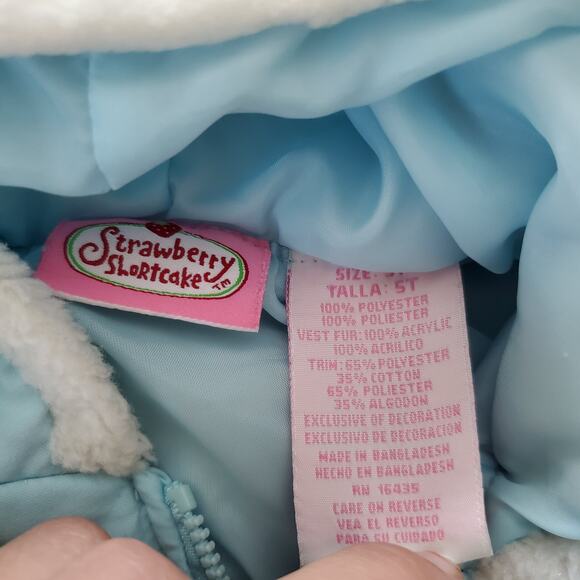 Y2k Strawberry Shortcake Vest 5t - Picture 4 of 8